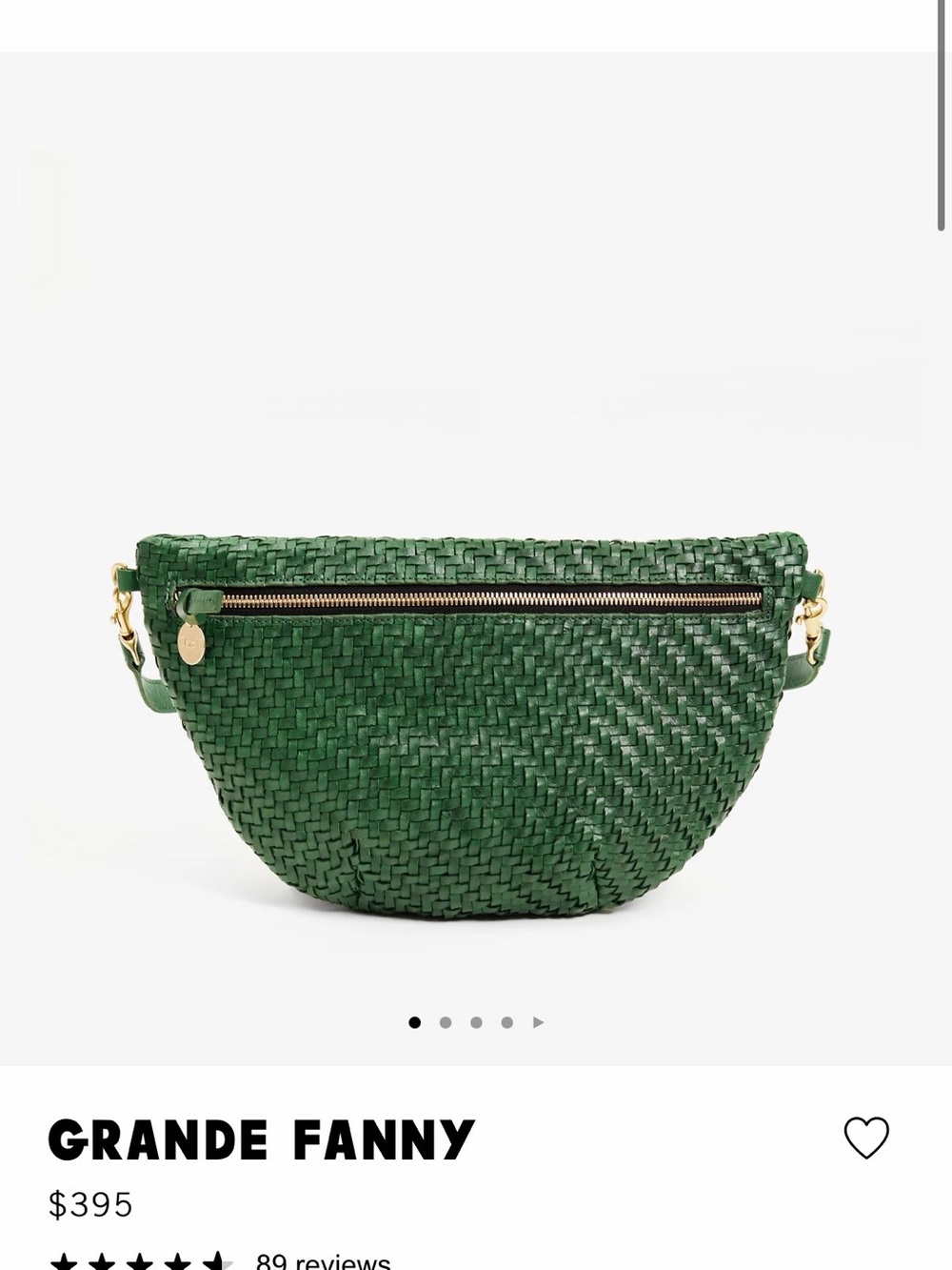 Clare V Green Woven Leather Crossbody - Picture 8 of 9